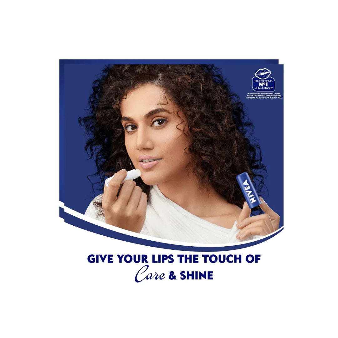 NIVEA Original Care 4.8g Lip Balm|24 H Melt in Moisture Formula|Natural Oils|Nourished Lips,4.8 g (Pack of 1) - Shop London