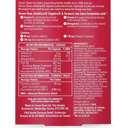 Seven Seas Joint Care Supplex & Turmeric Duo 30 Pack + 30 Tabs