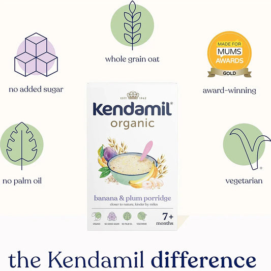 Kendamil Organic Banana & Plum Porridge 150g - Shop London