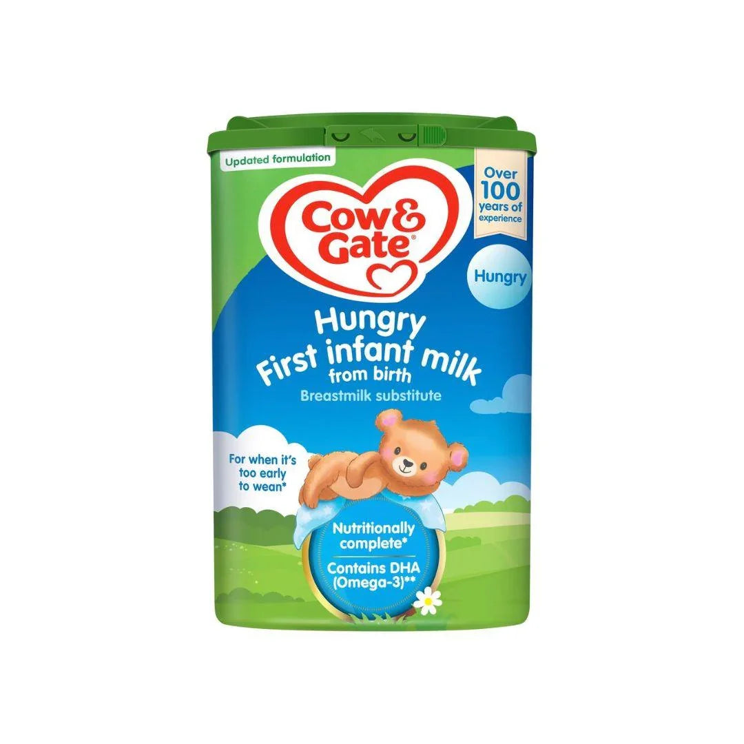Cow & Gate Hungry First Baby Milk Formula Powder from Birth 800g - Shop London