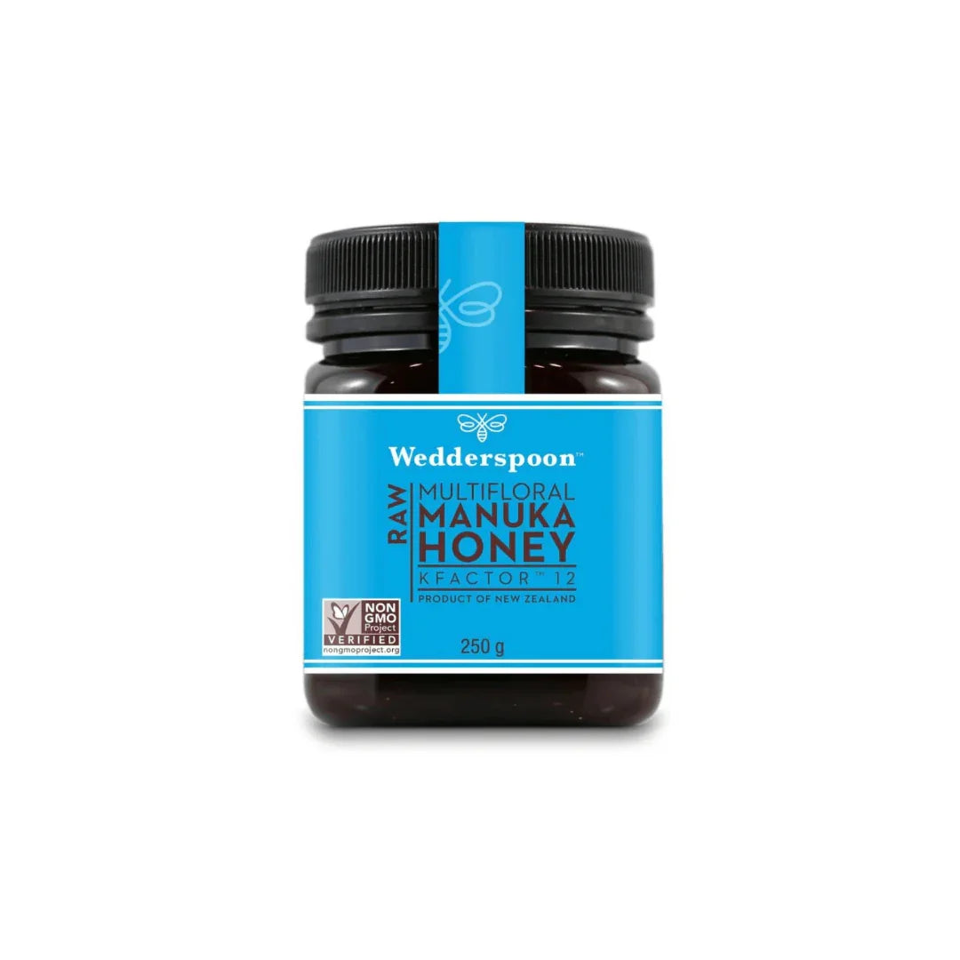 Wedderspoon RAW MULTIFLORAL MANUKA HONEY KFACTOR-12 250G - Shop London