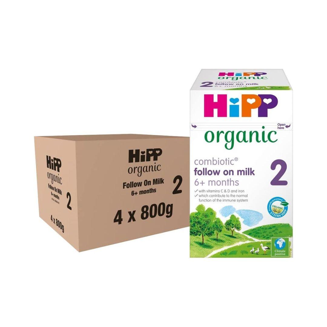 HiPP Organic 2 Follow on Baby Milk Powder Formula, From 6 Months, 800g (Pack of 4) - Shop London