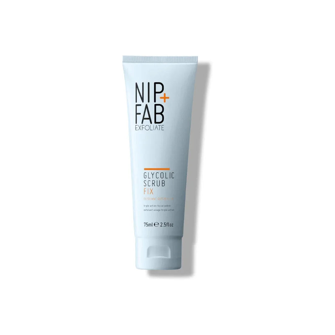 Nip + Fab Glycolic Acid Fix Face Scrub with Salicylic Acid, AHA/BHA Exfoliating Facial Cleanser Polish for Refining Pores Skin Brightening, 75 ml - Shop London