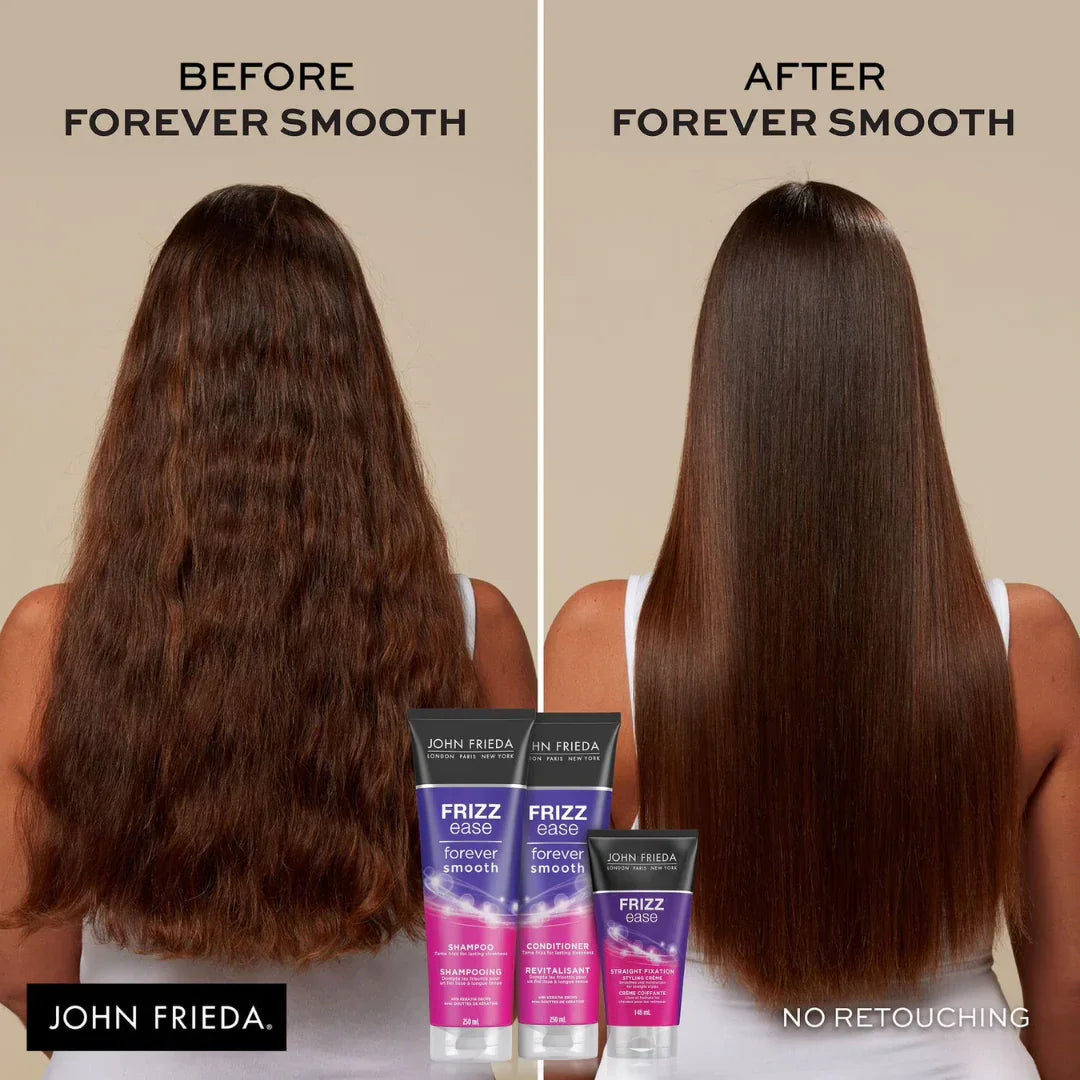John Frieda Frizz Ease Brazilian Sleek Frizz Immunity Conditioner 250ml – For Frizzy, Medium to Coarse Hair