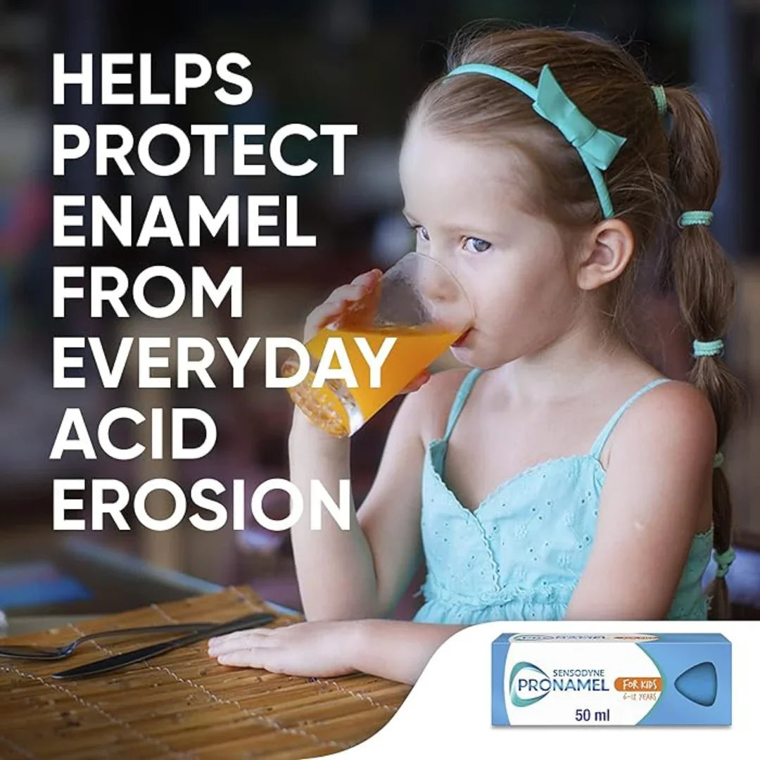Sensodyne Pronamel Toothpaste Kids Enamel Care for Children 6-12 Years, Mild Mint Flavour, 50ml