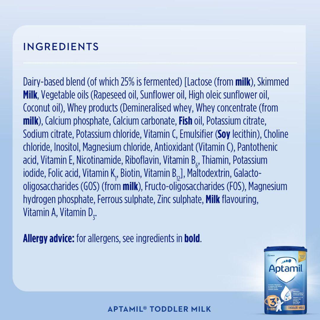 Aptamil 3 Toddler Baby Milk Powder Formula, 1-2 Years, 800g - Shop London