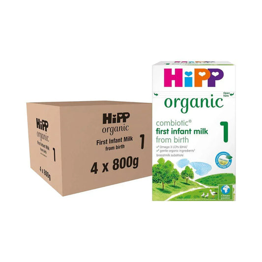 HiPP Organic 1 First Infant Baby Milk Powder Formula, suitable From Birth, 800g (Pack of 4) - Shop London