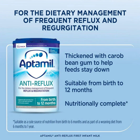 Aptamil Anti-Reflux Baby Milk Formula Powder from Birth to 12 Months 800g - Shop London