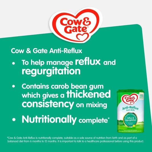 Cow & Gate Anti-Reflux Baby Milk Formula Powder from Birth to 12 Months 800g - Shop London