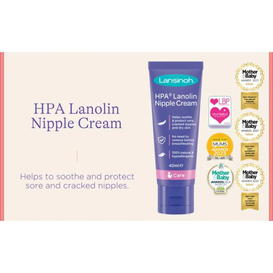 Lansinoh HPA Lanolin Nipple Cream 40ml – Natural Relief for Breastfeeding Mothers