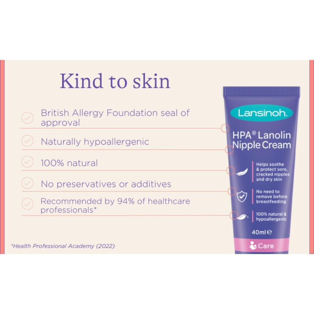 Lansinoh HPA Lanolin Nipple Cream 40ml – Natural Relief for Breastfeeding Mothers