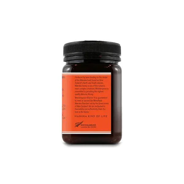 Wedderspoon RAW MONOFLORAL MANUKA HONEY KFACTOR-16 500G - Shop London