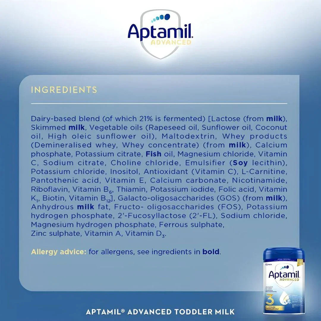 Aptamil Advanced 3 Toddler Baby Milk Powder Formula, from 1 Year, 800g - Shop London