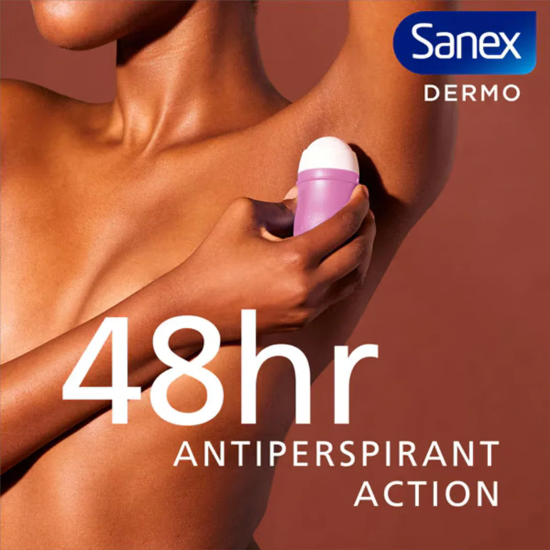 Sanex Dermo Invisible Anti-Perspirant Roll-On 50ml – No Marks, Alcohol-Free Protection