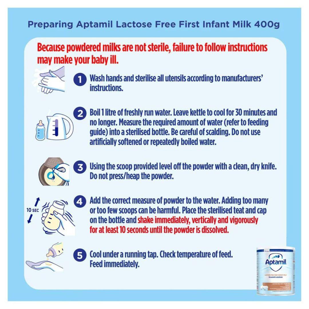 Aptamil Lactose Free Baby Milk Formula From Birth 400g - Shop London