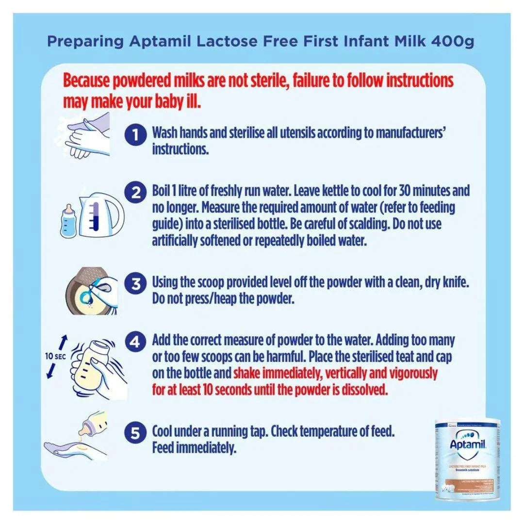 Aptamil Lactose Free Baby Milk Formula From Birth 400g - Shop London