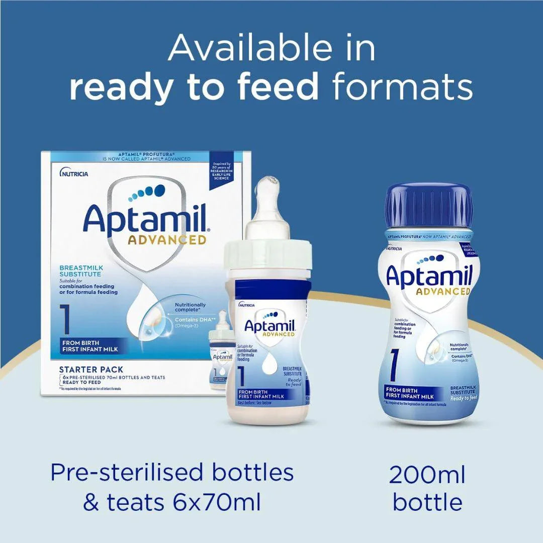 Aptamil Advanced 1 First Infant Baby Milk Powder Formula, from Birth, 800g - Shop London