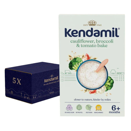 Kendamil 5 Pack Cauliflower, Broccoli and Tomato Bake (6+ months) 5 x 150g - Shop London