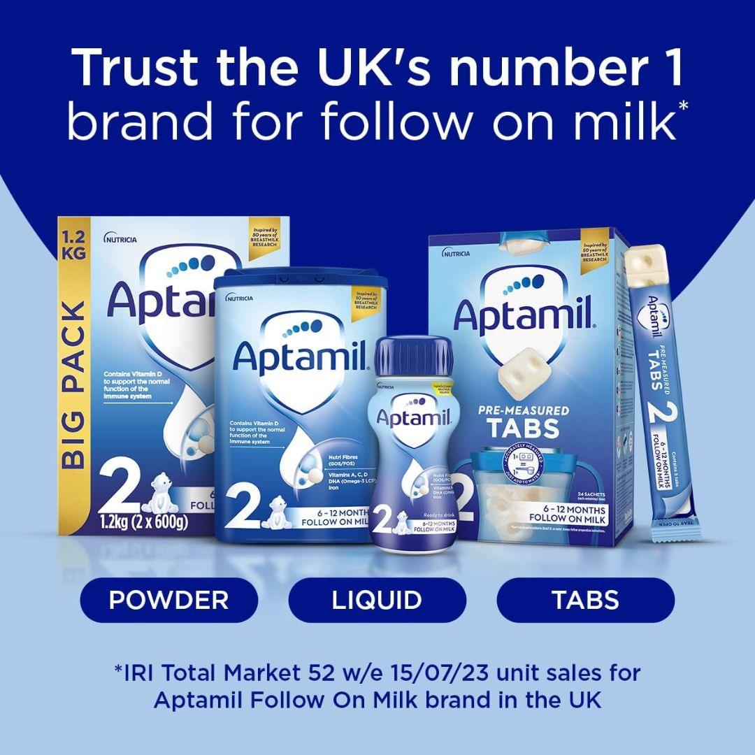 Aptamil 2 Follow On Baby Milk Powder, 6-12 Months, 800g - Shop London