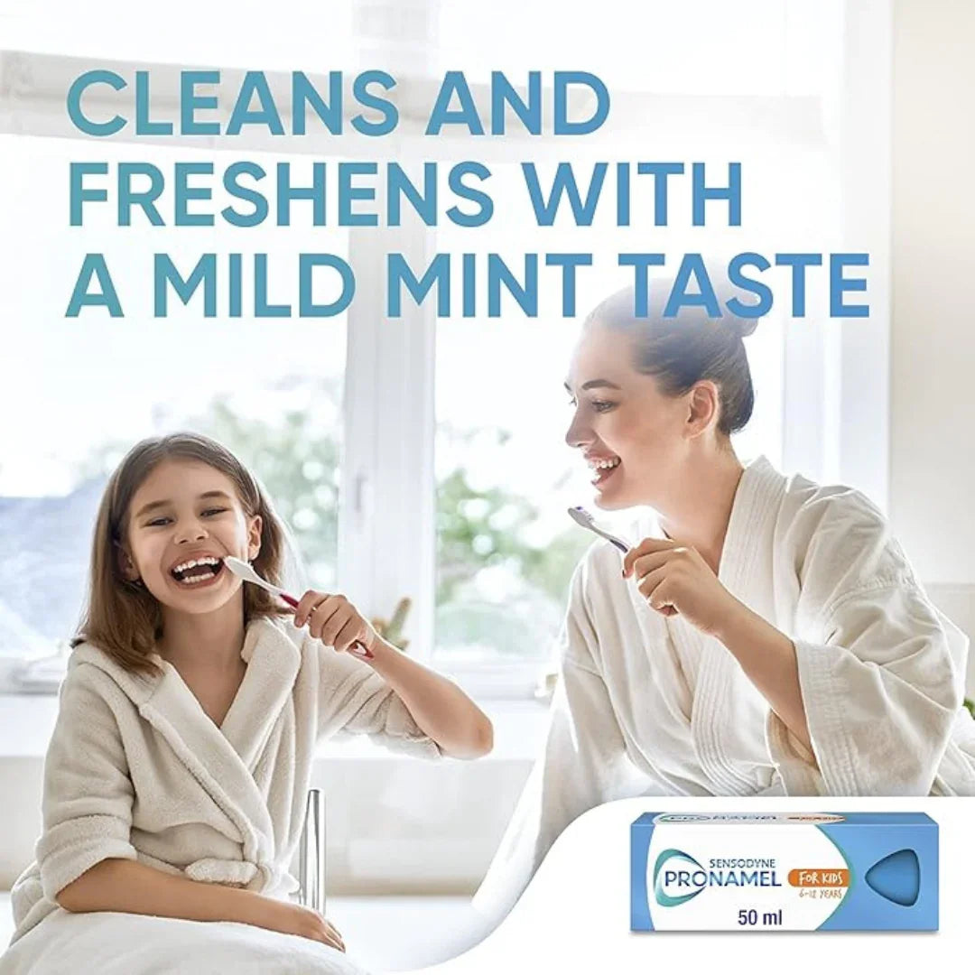 Sensodyne Pronamel Toothpaste Kids Enamel Care for Children 6-12 Years, Mild Mint Flavour, 50ml