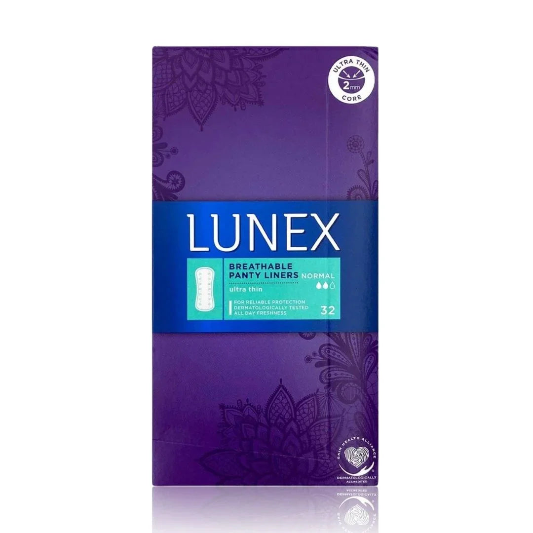 LUNEX Breathable Ultra Thin Normal Panty Liners 32 Pack (1, Normal)