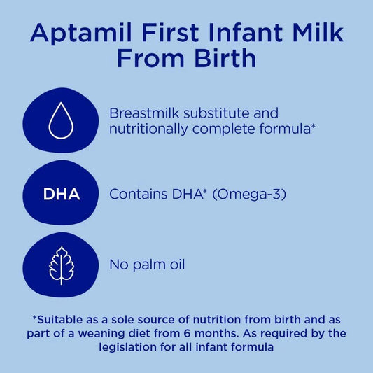 Aptamil 1 First Baby Milk Formula Powder from Birth 800g - Shop London