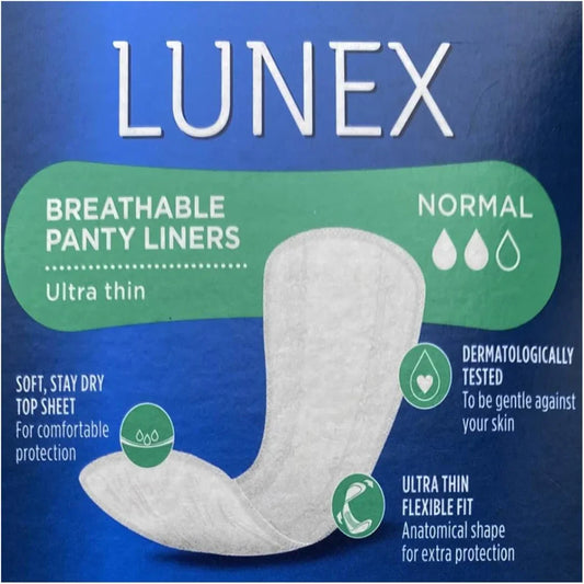 LUNEX Breathable Ultra Thin Normal Panty Liners 32 Pack (1, Normal)