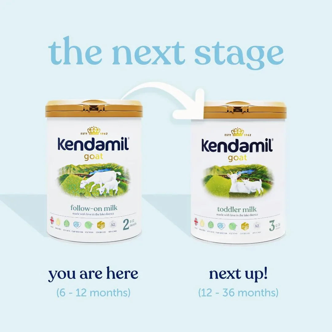 Kendamil Goat Follow On Milk, Stage 2 – British Made, Goat Whole Milk Formula – with HMOs, with A2 Milk, No Palm Oil, No Fish Oil, No SOYA, No GMOs 800g - Shop London