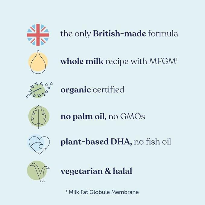 Kendamil Organic First Infant Milk powder suitable from birth 800g | 0-6 months , no palm oil, no fish oil or no additives - Shop London
