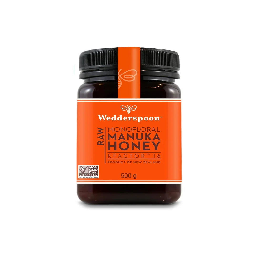 Wedderspoon RAW MONOFLORAL MANUKA HONEY KFACTOR-16 500G - Shop London