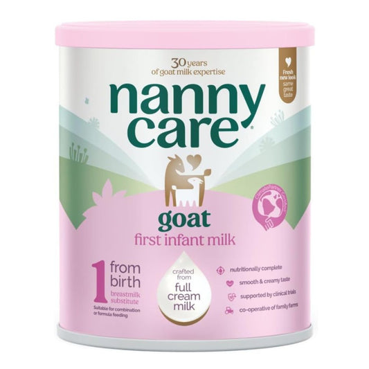 Nannycare Goat Based First Infant Milk – Stage 1 (From Birth) | Baby Powder Made from Whole Goats Milk | Nutritionally Complete Formula  for Combination or Bottle Feeding - 800g