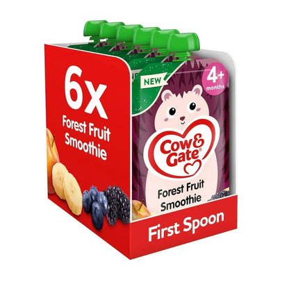 Cow & Gate Cow And Gate Forest Fruit Smoothie baby pouch 100g (Pack Of 6) Puree