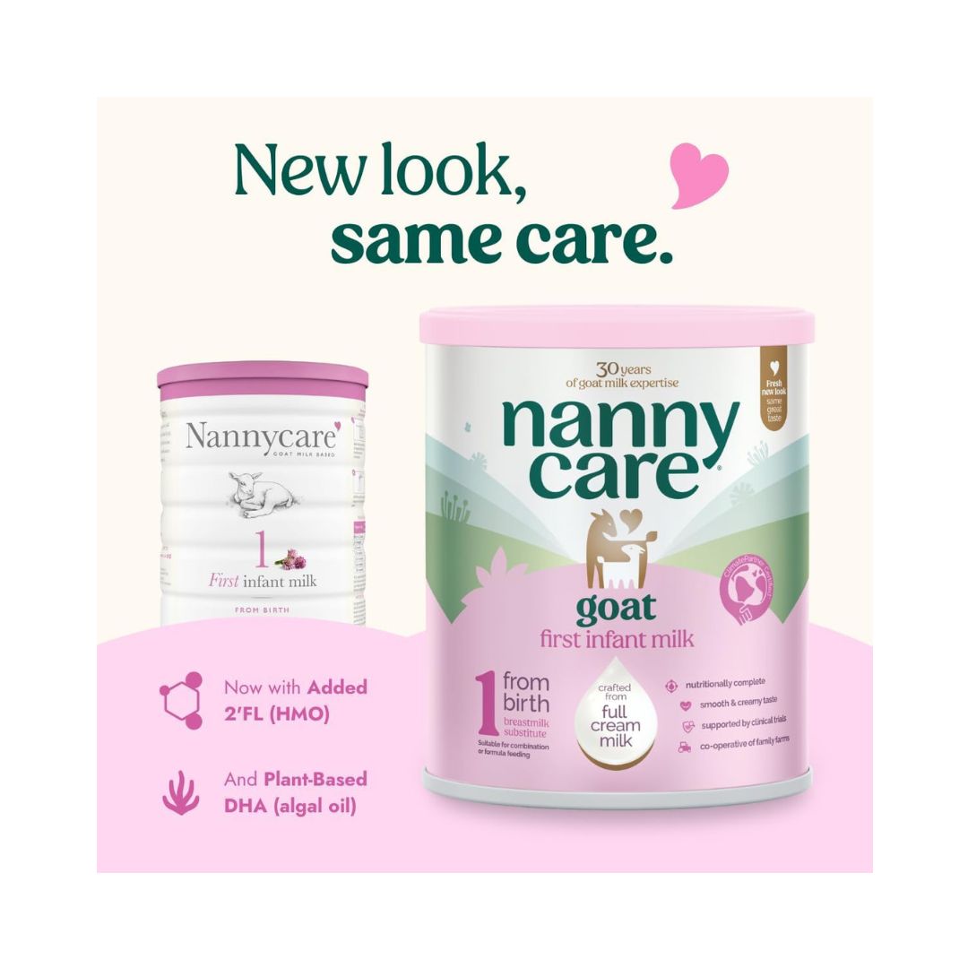 Nannycare Goat Based First Infant Milk – Stage 1 (From Birth) | Baby Powder Made from Whole Goats Milk | Nutritionally Complete Formula  for Combination or Bottle Feeding - 800g