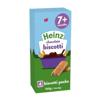 Heinz Chocolate Biscotti Baby Food Snacks Multipack 7+ Months 160g