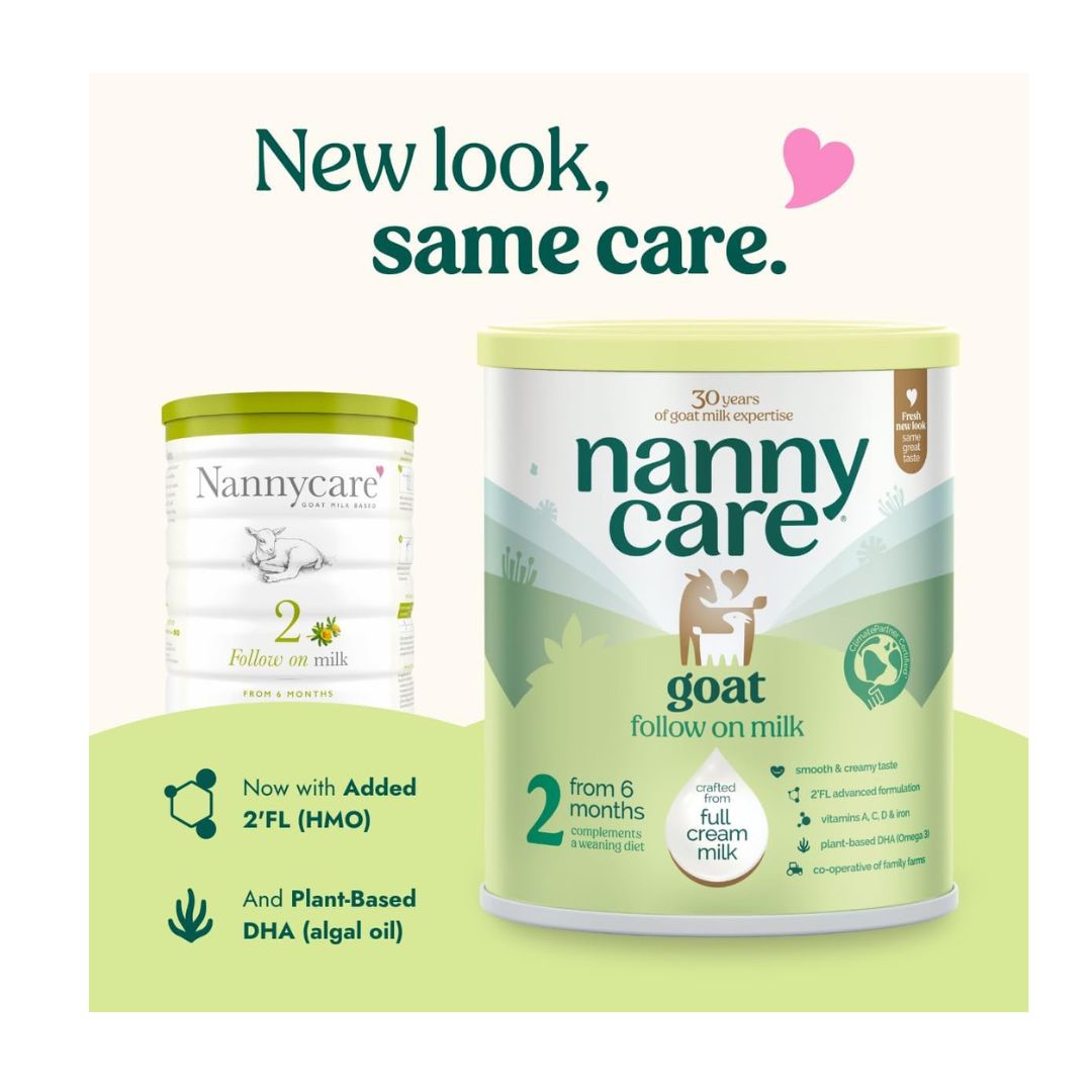Nannycare Goat Based Follow On Milk – Stage 2 (6–12 Months) | Baby Powder Made from Whole Goats Milk | Nutritionally Complete Formula for Combination or Bottle Feeding - 800g