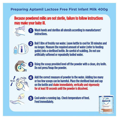 Aptamil Lactose Free Baby Milk Formula From Birth 400g - Shop London