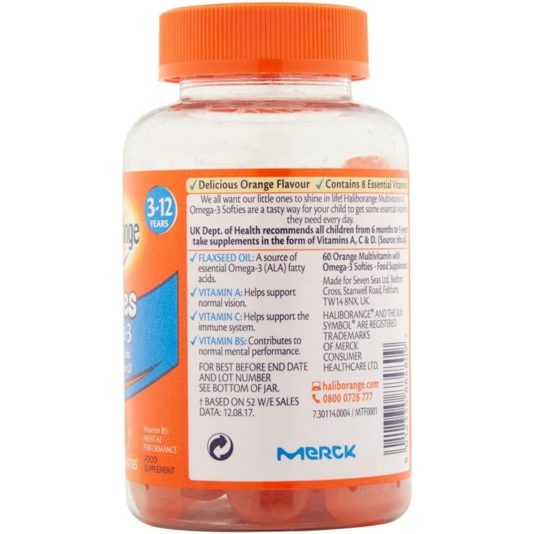 Haliborange Kids Omega-3 & Multivitamin Softies, 60-Pack