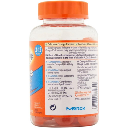Haliborange Kids Omega-3 & Multivitamin Softies, 60-Pack