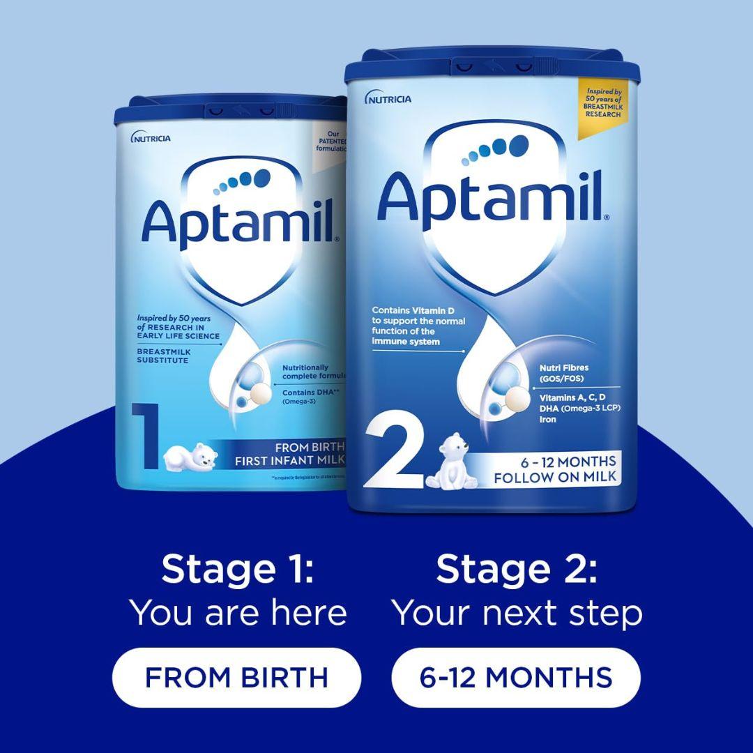 Aptamil 1 First Baby Milk Powder, From Birth, 800g (Pack of 6) - Shop London