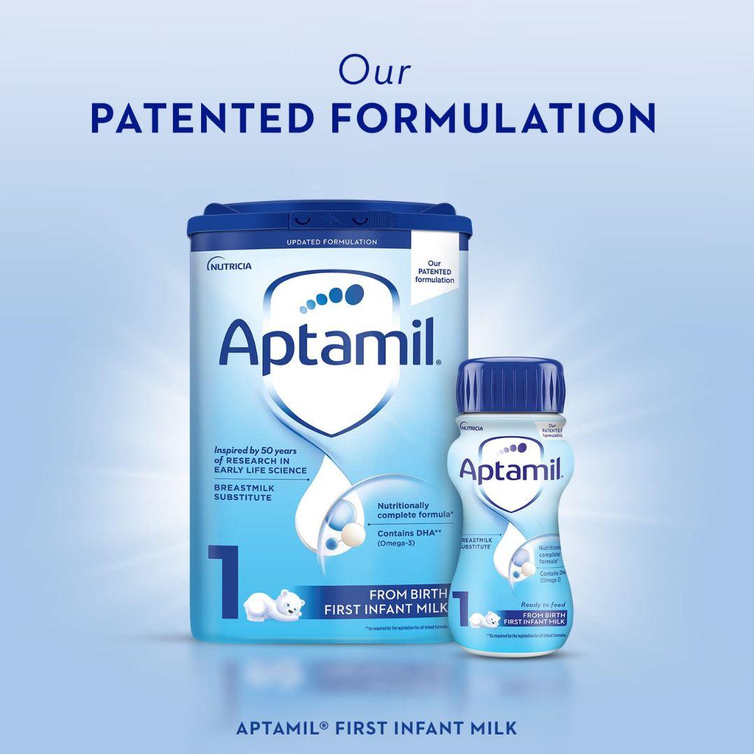 Aptamil 1 First Baby Milk Powder, From Birth, 800g (Pack of 6) - Shop London