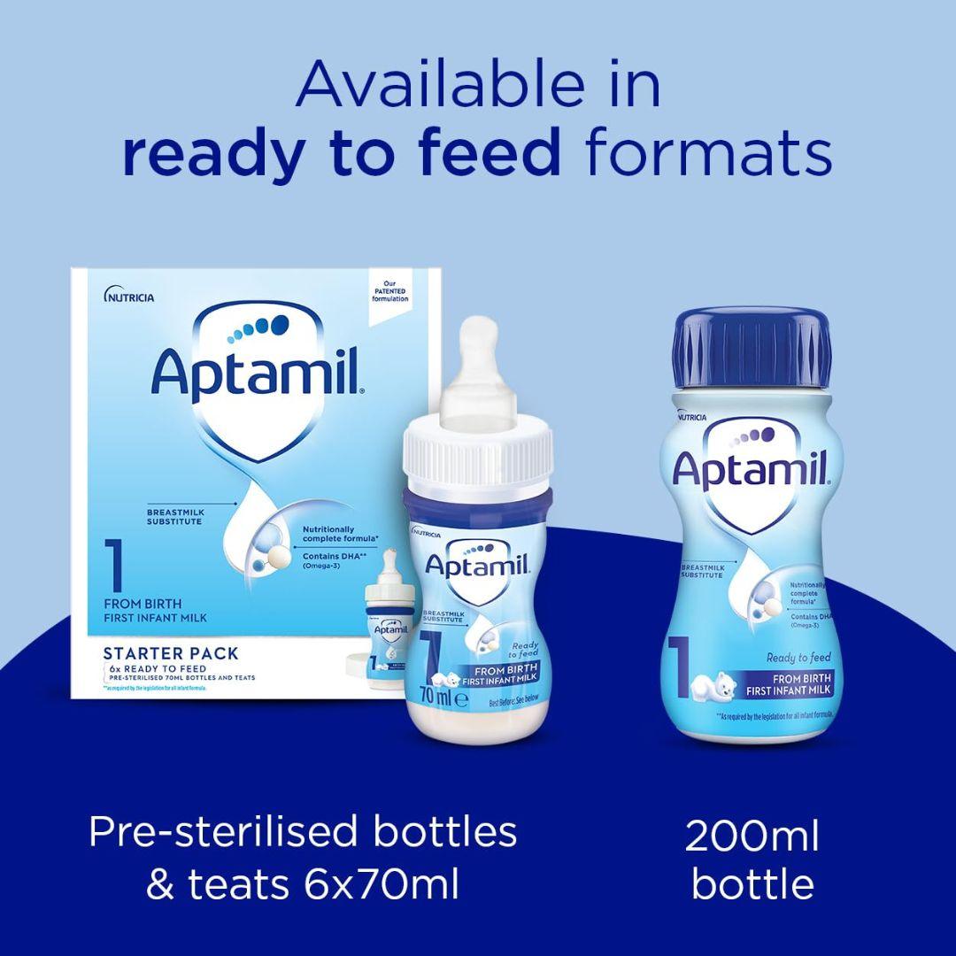 Aptamil 1 First Baby Milk Powder, From Birth, 800g (Pack of 6) - Shop London