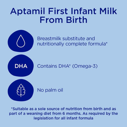Aptamil 1 First Baby Milk Powder, From Birth, 800g (Pack of 6) - Shop London