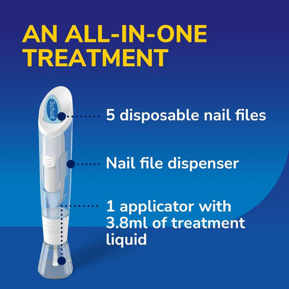 Scholl 2‑in‑1 Fungal Nail Treatment & Prevention Kit, 3.8 ml – Disposable Files + Advanced Antifungal Liquid for Effective, Fast-Acting Care