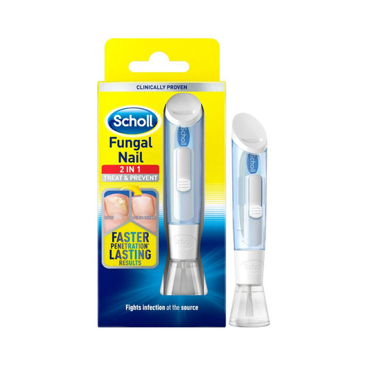 Scholl 2‑in‑1 Fungal Nail Treatment & Prevention Kit, 3.8 ml – Disposable Files + Advanced Antifungal Liquid for Effective, Fast-Acting Care